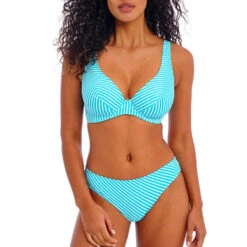 Bas De Maillot à Rayures Jewel Cove Stripe -Aqua Soldes bas de maillot a rayures jewel cove stripe 2
