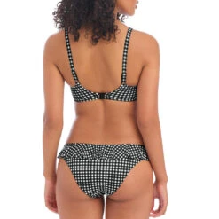 Bas De Maillot De Bain Vichy à Volants Check In -Aqua Soldes bas de maillot de bain vichy a volants check in 3