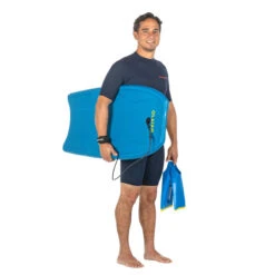 Bodyboard 100 Bleu Jaune Avec Leash Poignet -Aqua Soldes bodyboard 100 bleu jaune avec leash poignet 7