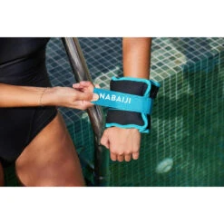 Bracelets Lestés Avec Boucle Aquagym Bleu 2*0,75 KG -Aqua Soldes bracelets lestes avec boucle aquagym bleu 2075 kg 2