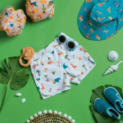 Chapeau Anti UV Bébé Réversible Jaune Et Bleu Imprimé SAVANE -Aqua Soldes chapeau anti uv bebe reversible jaune et bleu imprime savane 7