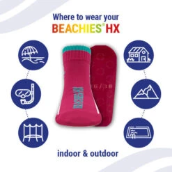 Chaussettes D'eau/Chaussettes De Plage - Unicolore Rose -Aqua Soldes chaussettes deauchaussettes de plage unicolore rose 1
