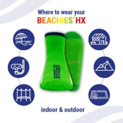 Chaussettes D'eau/Chaussettes De Plage - Unicolore Vert -Aqua Soldes chaussettes deauchaussettes de plage unicolore vert 1