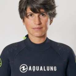 Combinaison Plongée Aqualung Femme Néoprène 5,5mm - WAVE Noir/Jaune -Aqua Soldes combinaison plongee aqualung femme neoprene 55mm wave noirjaune 4