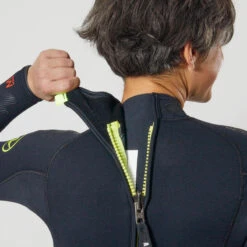 Combinaison Plongée Aqualung Femme Néoprène 5,5mm - WAVE Noir/Jaune -Aqua Soldes combinaison plongee aqualung femme neoprene 55mm wave noirjaune 5