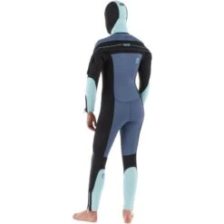Combinaison Plongée Semi-étanche Femme Néoprène 7mm - Bleu Gris -Aqua Soldes combinaison plongee semi etanche femme neoprene 7mm bleu gris 2