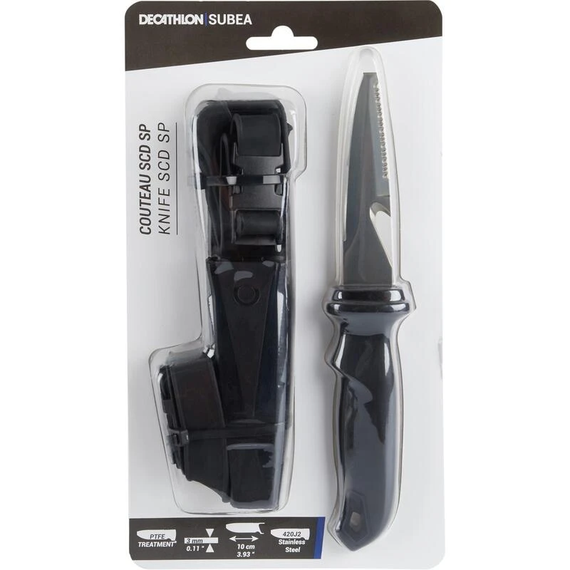 Couteau De Plongée Sous-marine SCD SP Plat Lame Non Pointue Acier Inoxydable 9 Couteau De Plongée Sous-marine SCD SP Plat Lame Non Pointue Acier Inoxydable – Image 7