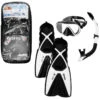 Mares Kit D'apnée Freediving PMT Palmes Masque Tuba Adulte X One Noir Blanc -Aqua Soldes kit dapnee freediving pmt palmes masque tuba adulte x one noir blanc