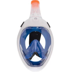 Kit De Snorkeling Masque Easybreath 500 Palmes Adulte - Bleu -Aqua Soldes kit de snorkeling masque easybreath 500 palmes adulte bleu 3