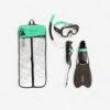 Kit De Snorkeling R'Gomoove Adulte Noir Vert -Aqua Soldes kit de snorkeling rgomoove adulte noir vert