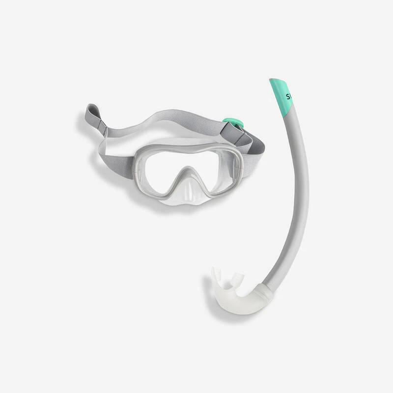 Kit De Snorkeling SUBEA Masque Tuba 100 JR Enfant Gris 3 Kit De Snorkeling SUBEA Masque Tuba 100 JR Enfant Gris