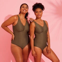 Maillot De Bain 1 Pièce Aquagym Femme Romi Salento Kaki -Aqua Soldes maillot de bain 1 piece aquagym femme romi salento kaki 3