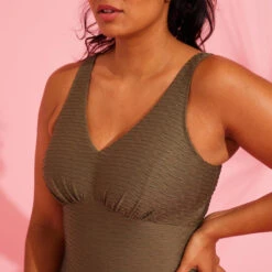 Maillot De Bain 1 Pièce Aquagym Femme Romi Salento Kaki -Aqua Soldes maillot de bain 1 piece aquagym femme romi salento kaki 5