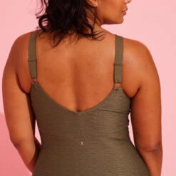 Maillot De Bain 1 Pièce Aquagym Femme Romi Salento Kaki -Aqua Soldes maillot de bain 1 piece aquagym femme romi salento kaki 7