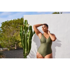 Maillot De Bain 1 Pièce Aquagym Femme Romi Salento Kaki -Aqua Soldes maillot de bain 1 piece aquagym femme romi salento kaki 9