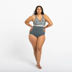 Maillot De Bain 1 Pièce Femme Mia Palm Beige Kaki. Bonnet D/E -Aqua Soldes maillot de bain 1 piece femme mia palm beige kaki bonnet de 3