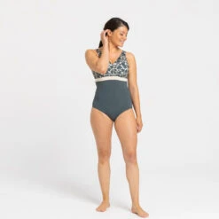 Maillot De Bain 1 Pièce Femme Mia Palm Beige Kaki. Bonnet D/E -Aqua Soldes maillot de bain 1 piece femme mia palm beige kaki bonnet de 5