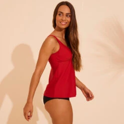 Maillot De Bain Tankini Aquagym Femme Lily Rouge -Aqua Soldes maillot de bain tankini aquagym femme lily rouge 4