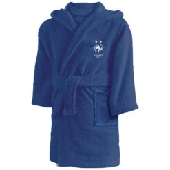 Peignoir De Bain Enfant 100% Coton Equipe De France De Football -Aqua Soldes peignoir de bain enfant 100 coton equipe de france de football 3