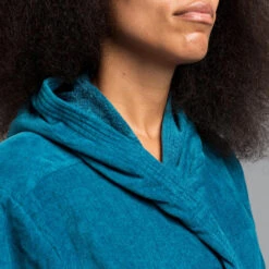 PEIGNOIR DE BAIN FEMME WATER POLO COTON EPAIS BLEU PAON -Aqua Soldes peignoir de bain femme water polo coton epais bleu paon 4