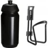 Porte-bidon Avec Bidon Tacx 500cc - Noir - Aluminium -Aqua Soldes porte bidon avec bidon tacx 500cc noir aluminium