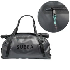 Sac Plongée Imperméable IPX6 100L - Noir Gris -Aqua Soldes sac plongee impermeable ipx6 100l noir gris 4