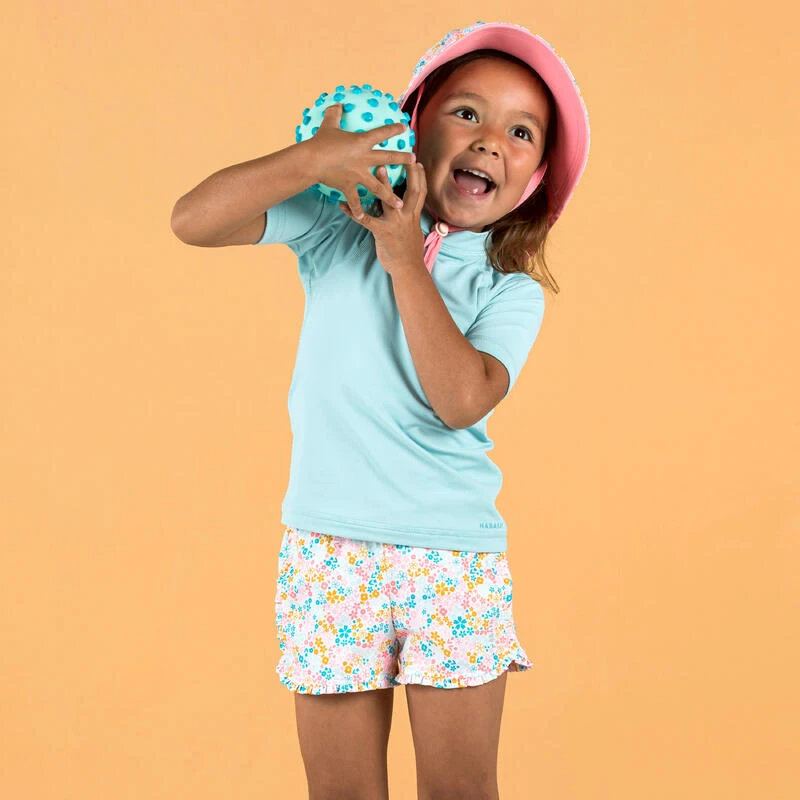 T-shirt Anti UV Bébé Manches Courtes Bleu Clair 7 T-shirt Anti UV Bébé Manches Courtes Bleu Clair – Image 5