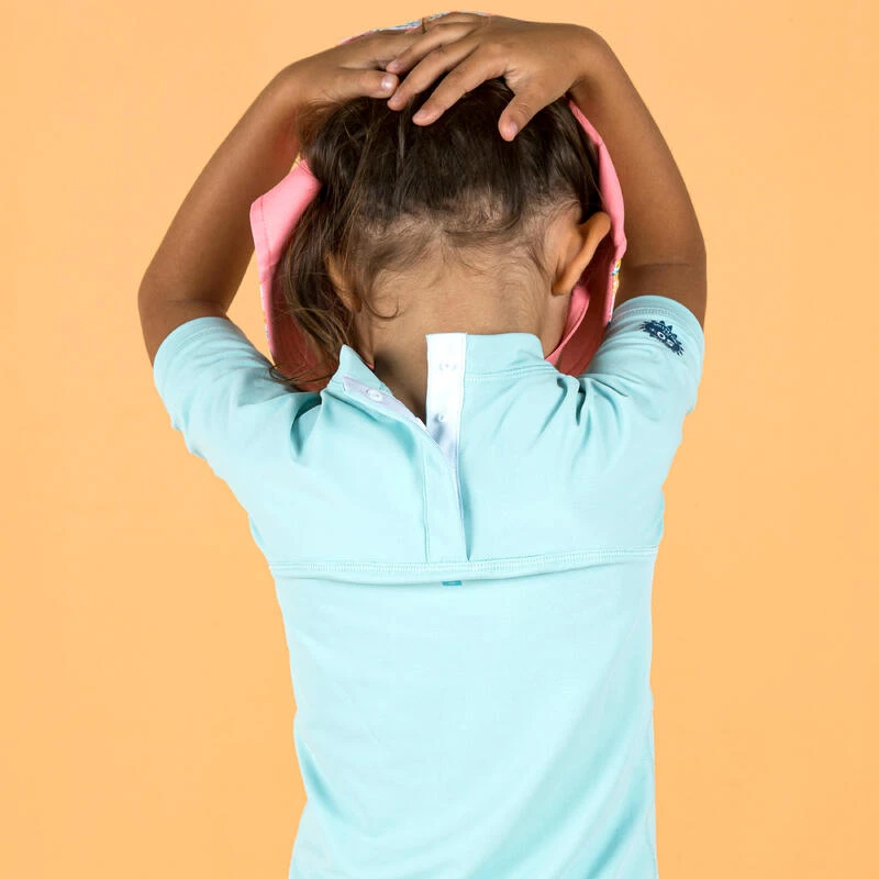 T-shirt Anti UV Bébé Manches Courtes Bleu Clair 8 T-shirt Anti UV Bébé Manches Courtes Bleu Clair – Image 6