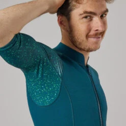 Top Anti UV Manches Courtes Homme Néoprène 1.5mm - Navy -Aqua Soldes top anti uv manches courtes homme neoprene 15mm navy 3