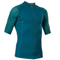Top Anti UV Manches Courtes Homme Néoprène 1.5mm - Navy -Aqua Soldes top anti uv manches courtes homme neoprene 15mm navy 7