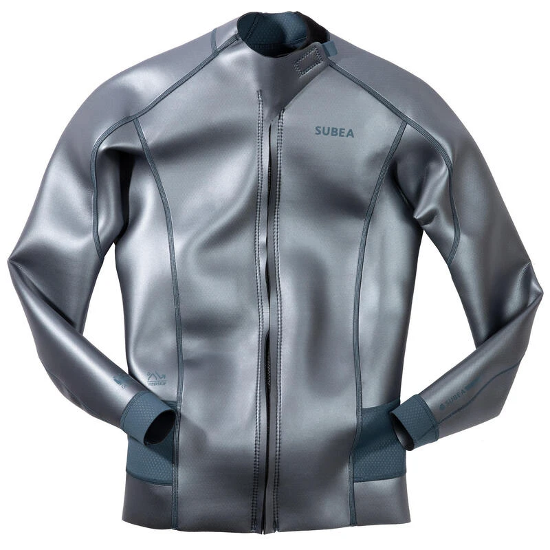 Top D'apnée FRD 500 Homme Néoprène Glide Skin 1,5mm Gris 2 Top D'apnée FRD 500 Homme Néoprène Glide Skin 1,5mm Gris