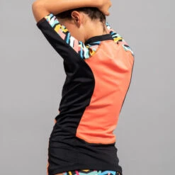 Top Solaire Fille Manche Courte Quartz Rose -Aqua Soldes top solaire fille manche courte quartz rose 4